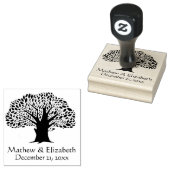 Banyan Tree rustieke buitenbruiloft Rubberstempel (Gestempeld)