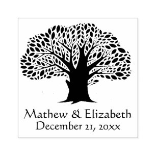 Banyan Tree rustieke buitenbruiloft Rubberstempel