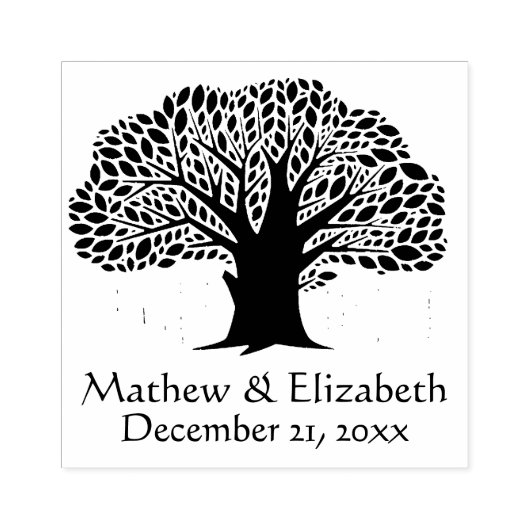 Banyan Tree rustieke buitenbruiloft Rubberstempel (Afrduk)