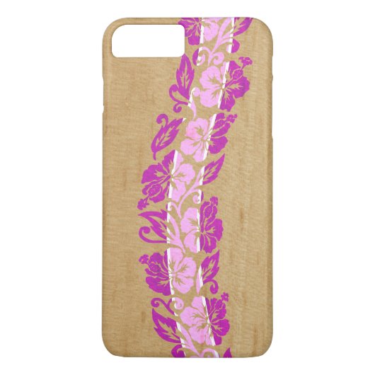 Banyans Hawaiian Hibiscus Faux Surfboard Case-Mate iPhone Case (Achterkant)