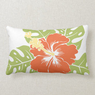 Banzai Beach Hawaiian Hibiscus Lumbar Kussens