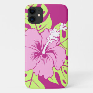 Banzai Beach Hawaiian Hibiscus Pink iPhone 11 Hoesje