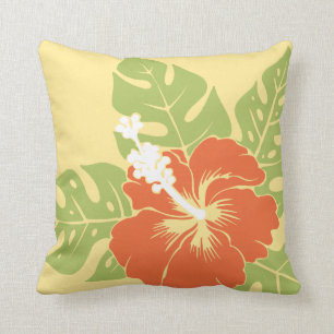 Banzai Beach Hawaiian Hibiscus Vierkante Kussens