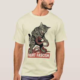 Banzai Kat Fight Fascism T-shirt