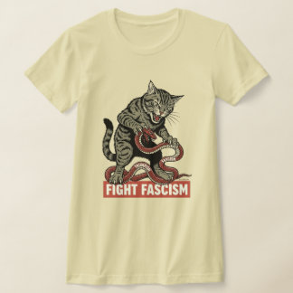 Banzai Kat Fight Fascism T-shirt
