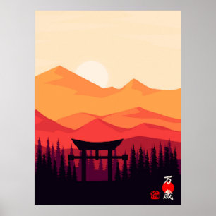 Banzai Live Long Good Luck Freedom Japanse Kanji Poster