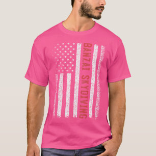 Banzai skydiving Amerikaanse vlag 4 juli T-shirt