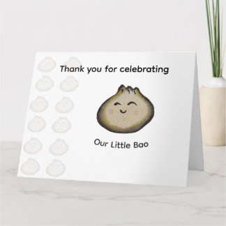 Bao Dumpling Verjaardagsfeest Dank Je Bedankkaart