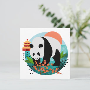 BAO SHI - Panda - cartes de notes plates - détails