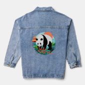 BAO SHI - Panda denim jas Denim Jacket (Achterkant)