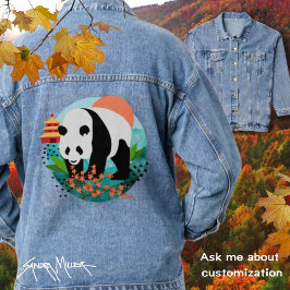 BAO SHI - Panda denim jas Jacket