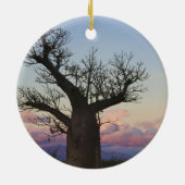 Baobab-bomen, Berenty, Toliara, Madagaskar Keramisch Ornament (Achterkant)