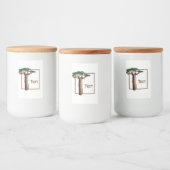 Baobab Tree Custom Eten en Drank Label Set Voedselcontainer Etiket (Flessen)