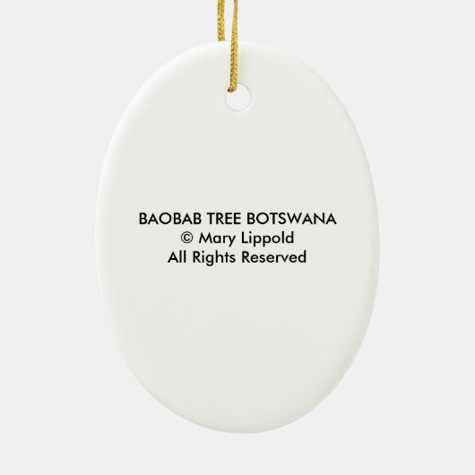 BAOBAB TREE KERAMISCH ORNAMENT (Achterkant)