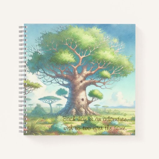 Baobab Tree & Quote Notitieboek (Voorkant)