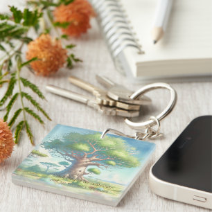 Baobab Tree & Quote Sleutelhanger