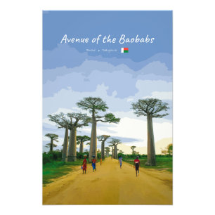 Baobabs Laan, Madagaskar - Landschap Foto Afdruk
