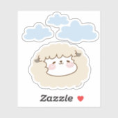 Baobao the Sheep - Cute Die stickers coupe (Feuille)