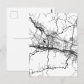 Baoji China City Map Briefkaart (Voorkant / Achterkant)