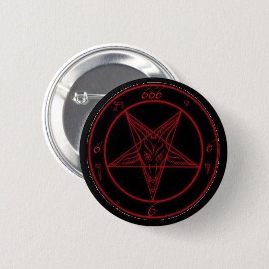 Baphomet 666 Ronde Button (Voorkant /achterkant)