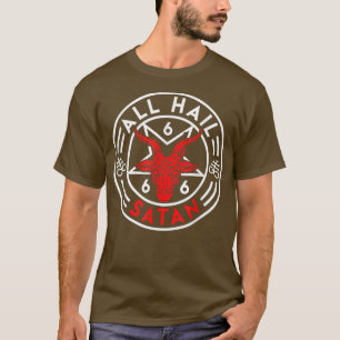 Baphomet Alle eer aan Satan Duivel Geit Bafomet T-shirt