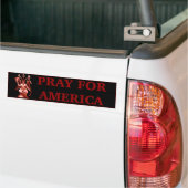 Baphomet bidt voor Amerika Bumpersticker (Op Truck)