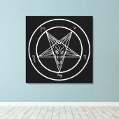 Baphomet BIG 32"x32" Art sur toile étirée (Insitu (Plancher de Bois))