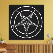 Baphomet BIG 32"x32" Art sur toile étirée (Insitu(Salon))