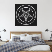 Baphomet BIG 32"x32" Art sur toile étirée (Insitu(Chambre))