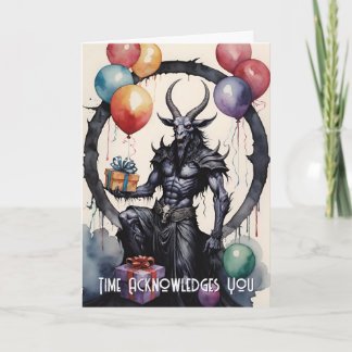 Baphomet Birthday Balloons & Gifts Gothic Kaart
