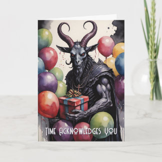 Baphomet Birthday Balloons & Gifts Gothic Kaart