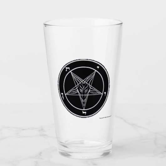 Baphomet Black Glass Glas (Voorkant)