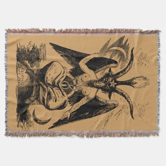 Baphomet - black print deken (Voorkant)