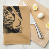 Baphomet - black print theedoek (Quarter Fold)