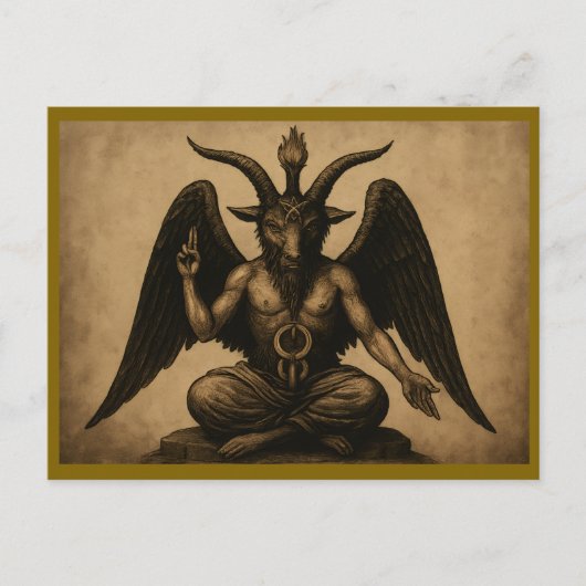 Baphomet Briefkaart (Voorkant)