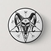 Baphomet Button/Pin Ronde Button 5,7 Cm (Voorkant)