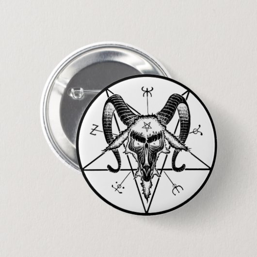 Baphomet Button/Pin Ronde Button 5,7 Cm (Voorkant /achterkant)