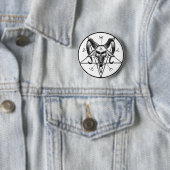 Baphomet Button/Pin Ronde Button 5,7 Cm (In situ)