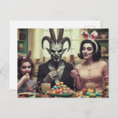 Baphomet Donker Pasen Horror Briefkaart (Voorkant / Achterkant)