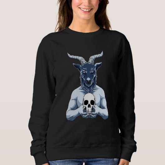Baphomet en schedel trui (Voorkant)