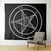 Baphomet ÉNORME Tapisserie 88" x 104" (En situation (horizontale))