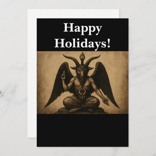 Baphomet Feestdagenkaart (Voorkant / Achterkant)