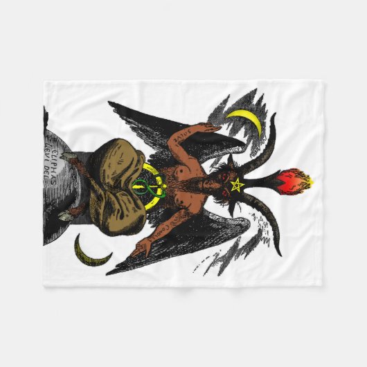 Baphomet Fleece Deken (Voorkant (Horizontaal))
