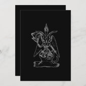 Baphomet Goat Satan Black Magic Lucifer Occult Save The Date (Voorkant / Achterkant)