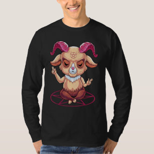 Baphomet Gothic Goat Satanist Pentagram Gothic Bla T-shirt