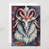 Baphomet Gothic Valentine's Day Every Realm Feestdagenkaart (Voorkant / Achterkant)