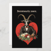 Baphomet Gothic Valentine's Day Intention Feestdagenkaart (Voorkant / Achterkant)