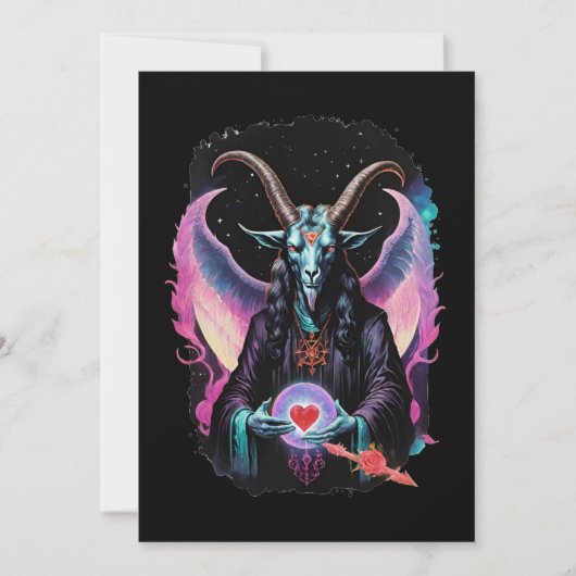 Baphomet Gothic Valentine's Day Love Feestdagenkaart (Voorkant)