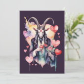 Baphomet Gothic Valentine's Day Love Feestdagenkaart (Staand voorkant)