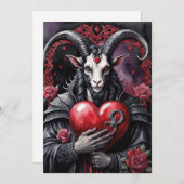Baphomet Gothic Valentine's Day Love Feestdagenkaart (Voorkant / Achterkant)